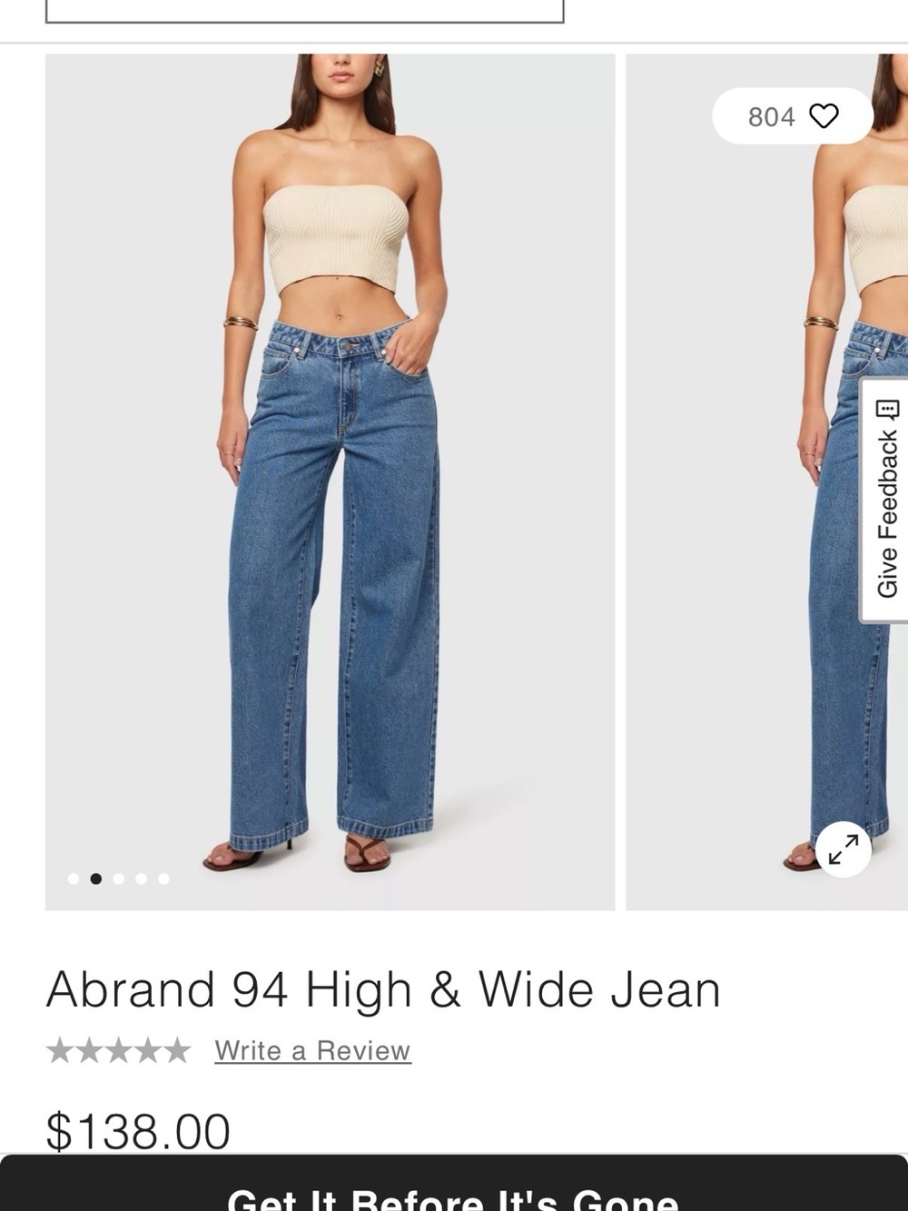 Abrand Women's High Rise Jeans - Blue